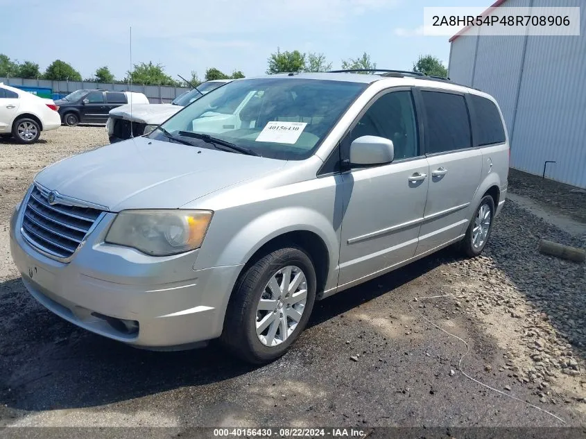 2008 Chrysler Town & Country Touring VIN: 2A8HR54P48R708906 Lot: 40156430