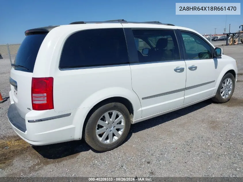 2008 Chrysler Town & Country Limited VIN: 2A8HR64X18R661470 Lot: 40209333