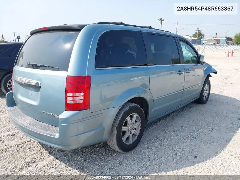 2008 Chrysler Town & Country Touring VIN: 2A8HR54P48R663367 Lot: 40334002