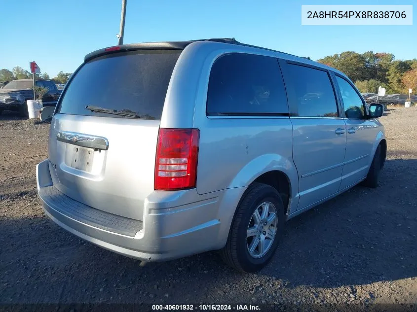 2A8HR54PX8R838706 2008 Chrysler Town & Country Touring