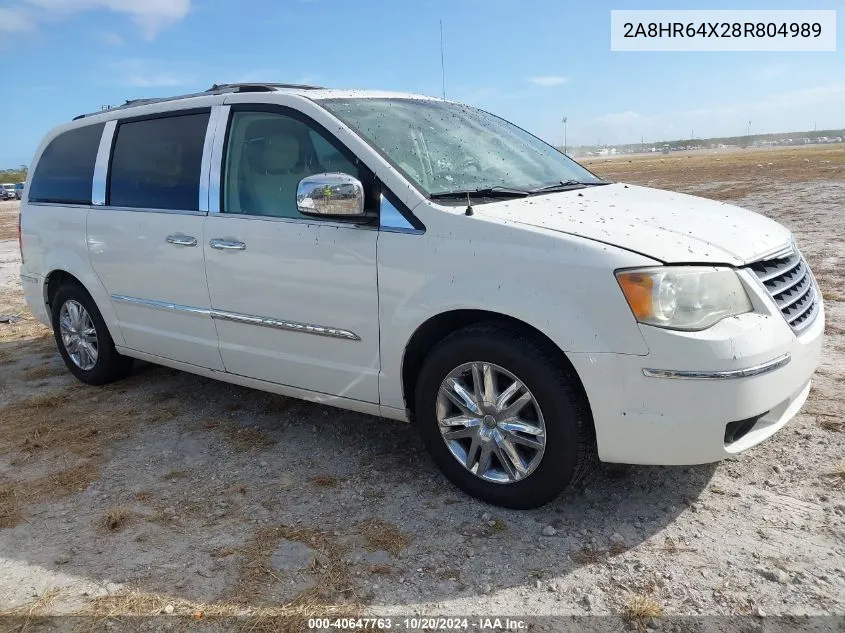 2008 Chrysler Town & Country Limited VIN: 2A8HR64X28R804989 Lot: 40647763