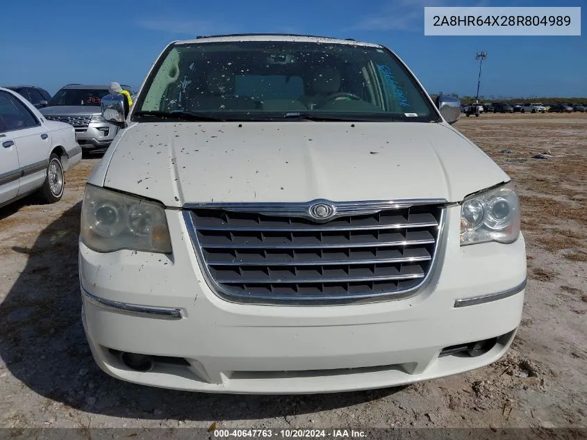 2008 Chrysler Town & Country Limited VIN: 2A8HR64X28R804989 Lot: 40647763