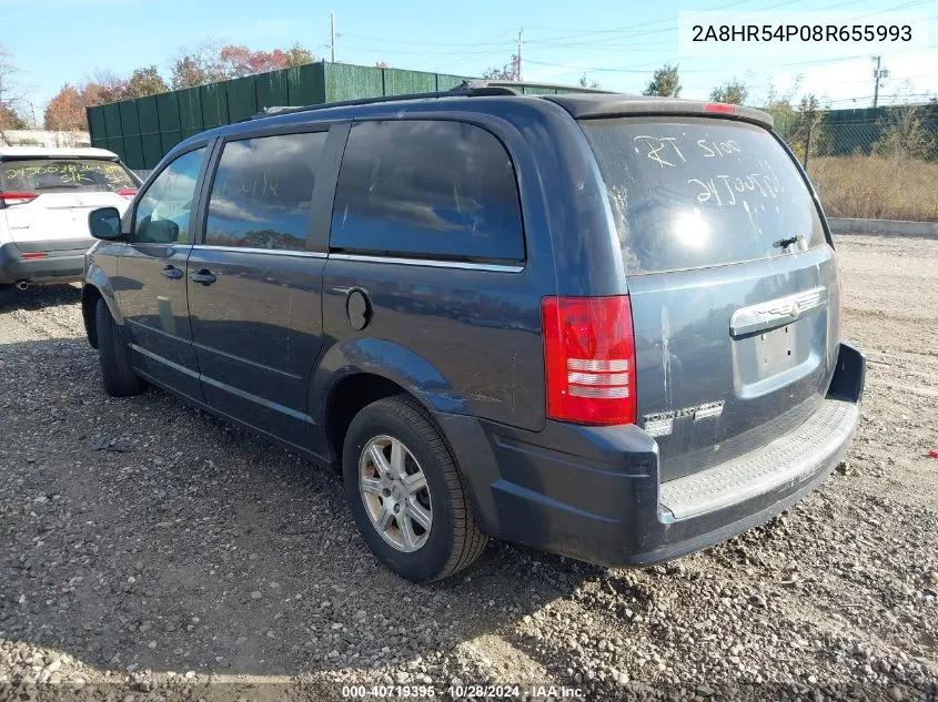 2008 Chrysler Town & Country Touring VIN: 2A8HR54P08R655993 Lot: 40719395