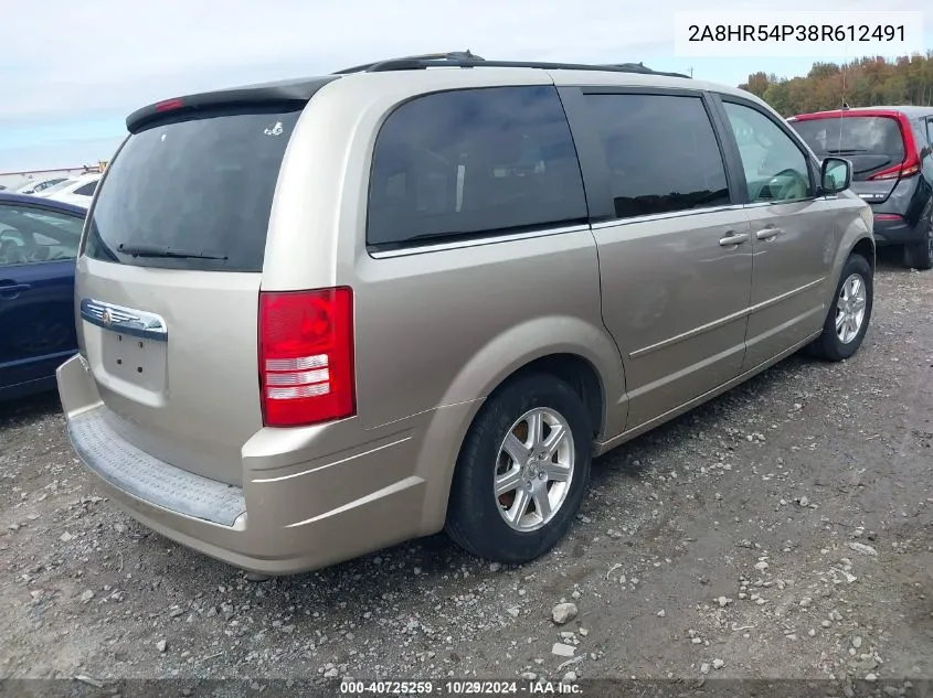 2008 Chrysler Town & Country Touring VIN: 2A8HR54P38R612491 Lot: 40725259