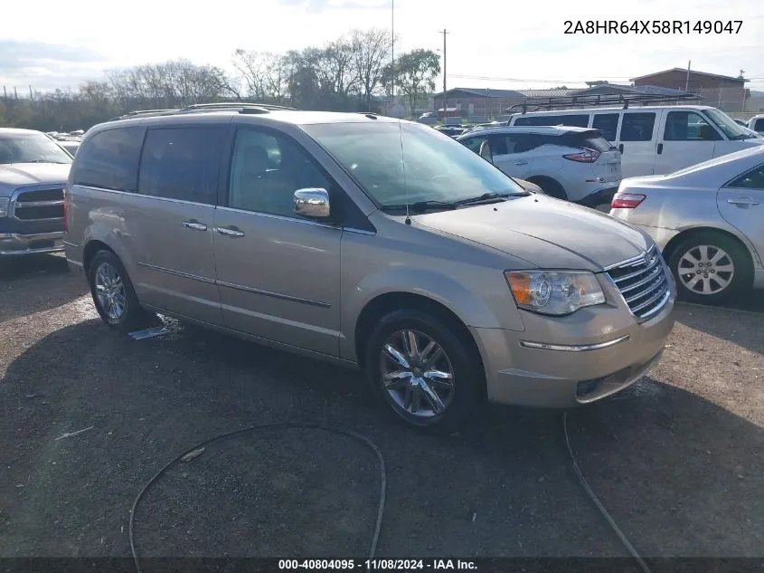 2008 Chrysler Town & Country Limited VIN: 2A8HR64X58R149047 Lot: 40804095