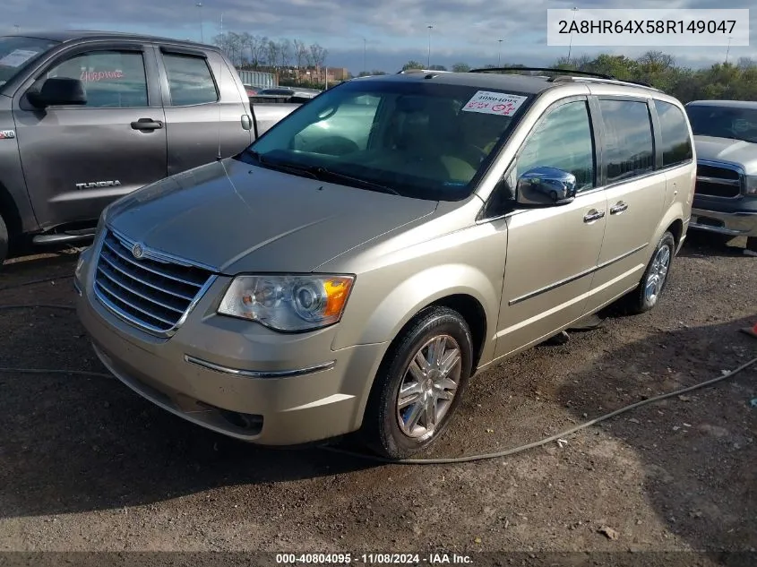 2008 Chrysler Town & Country Limited VIN: 2A8HR64X58R149047 Lot: 40804095