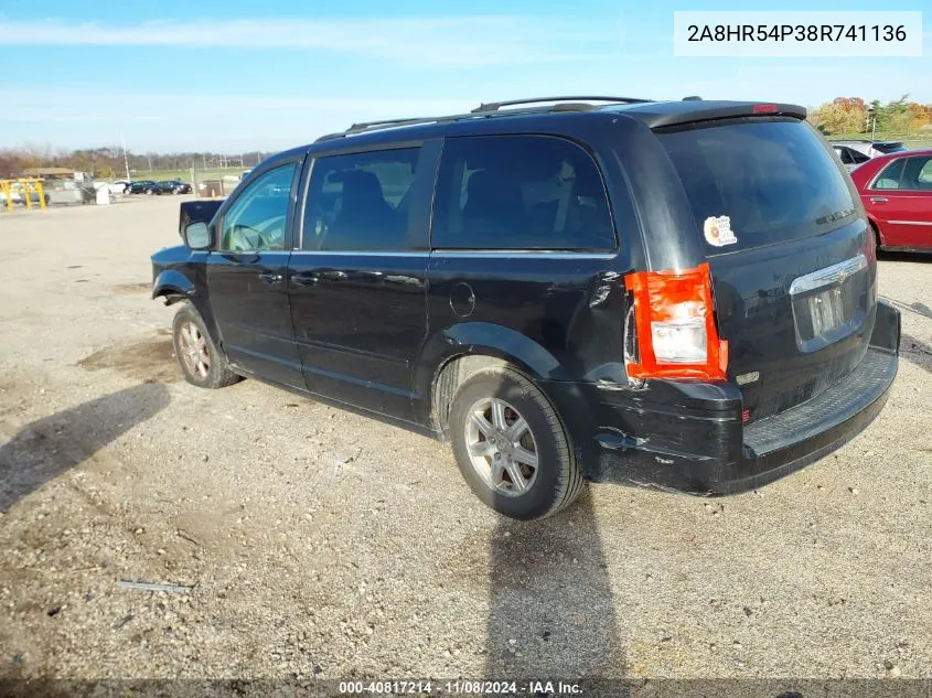 2008 Chrysler Town & Country Touring VIN: 2A8HR54P38R741136 Lot: 40817214