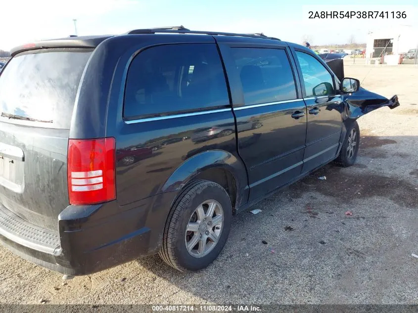 2008 Chrysler Town & Country Touring VIN: 2A8HR54P38R741136 Lot: 40817214