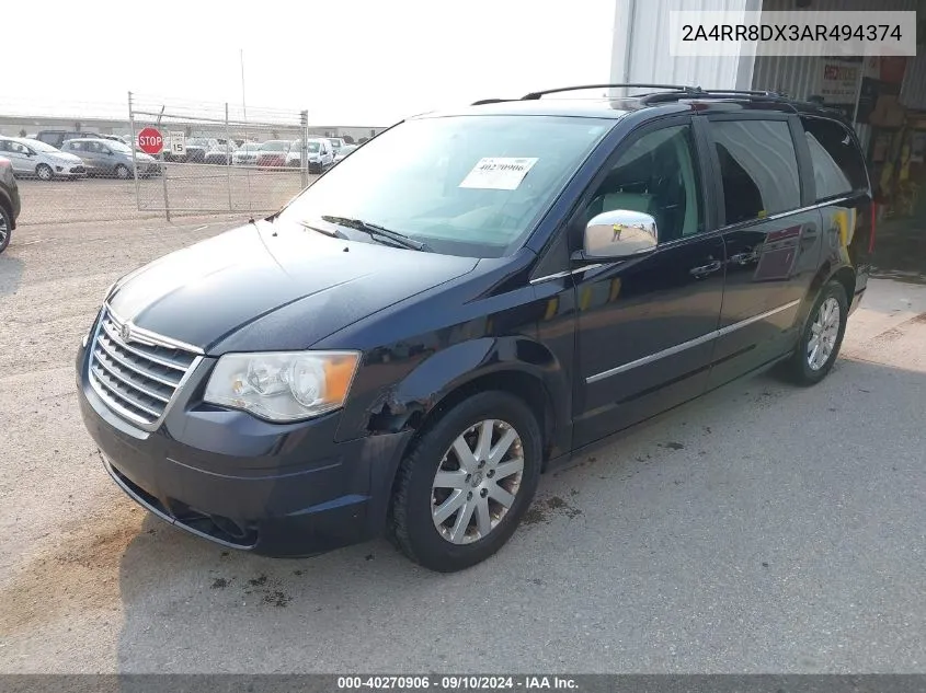 2010 Chrysler Town & Country Touring Plus VIN: 2A4RR8DX3AR494374 Lot: 40270906