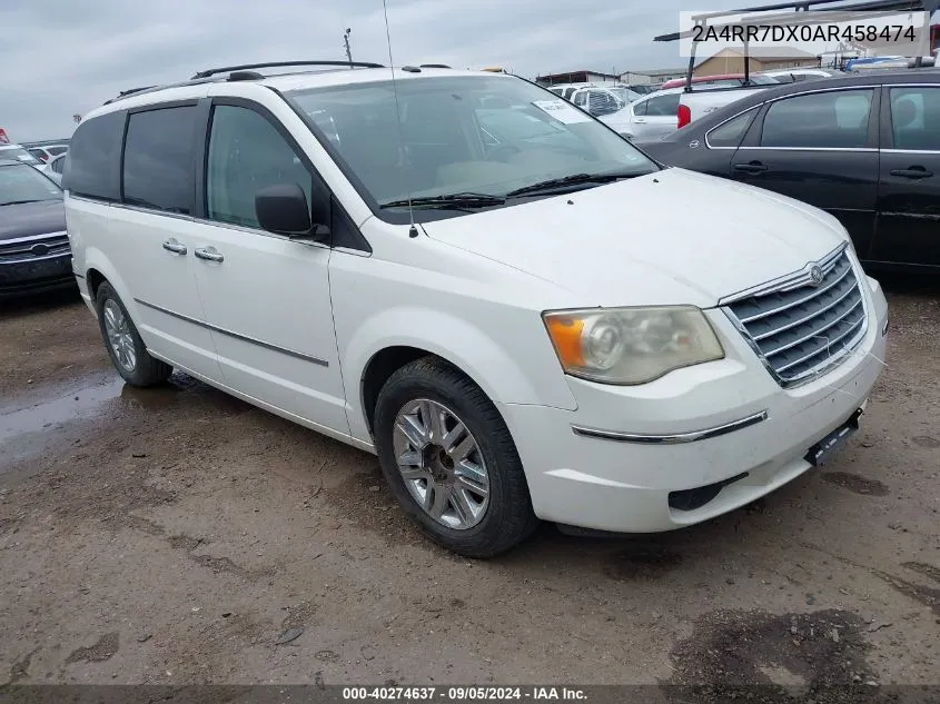 2010 Chrysler Town & Country New Limited VIN: 2A4RR7DX0AR458474 Lot: 40274637