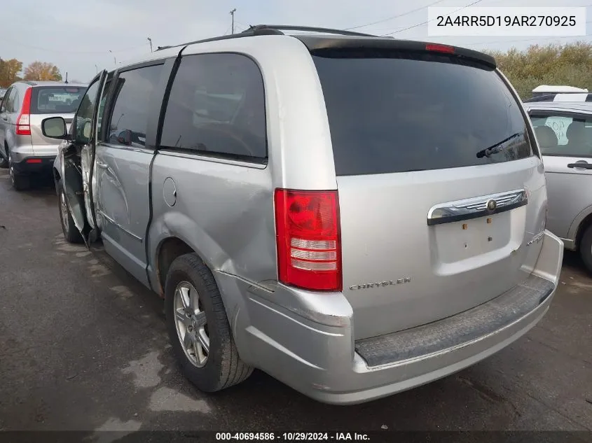 2010 Chrysler Town & Country Touring VIN: 2A4RR5D19AR270925 Lot: 40694586