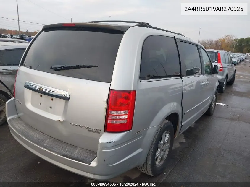 2010 Chrysler Town & Country Touring VIN: 2A4RR5D19AR270925 Lot: 40694586