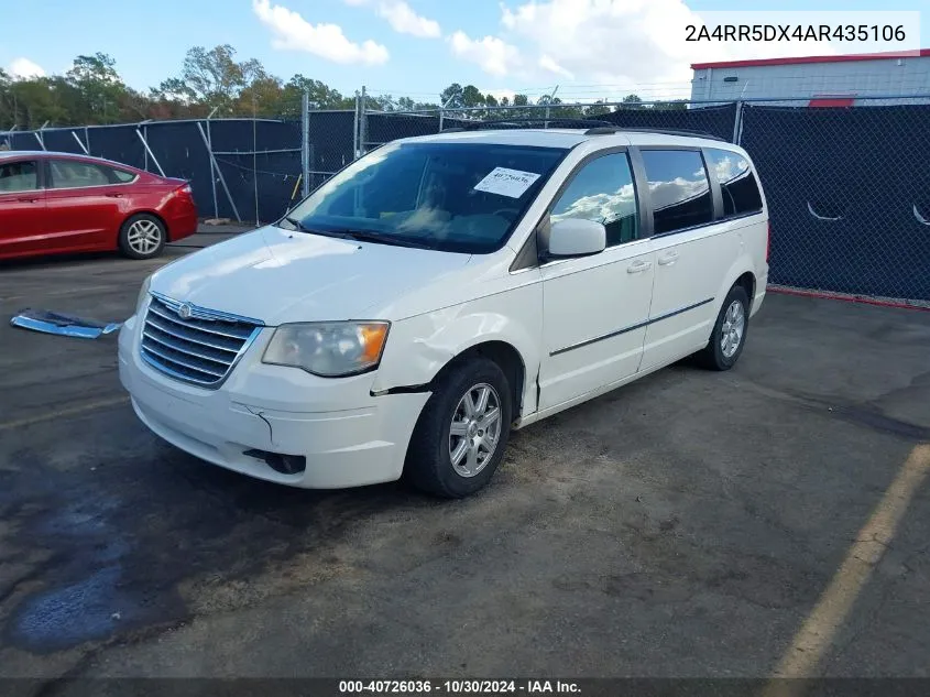 2010 Chrysler Town & Country Touring VIN: 2A4RR5DX4AR435106 Lot: 40726036