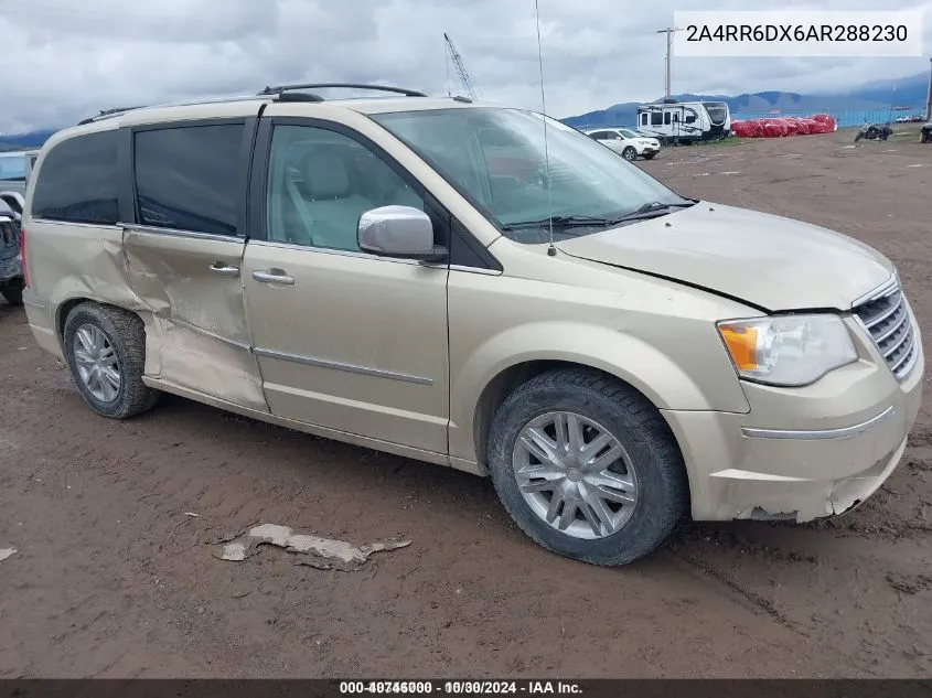 2010 Chrysler Town & Country Limited VIN: 2A4RR6DX6AR288230 Lot: 40746000