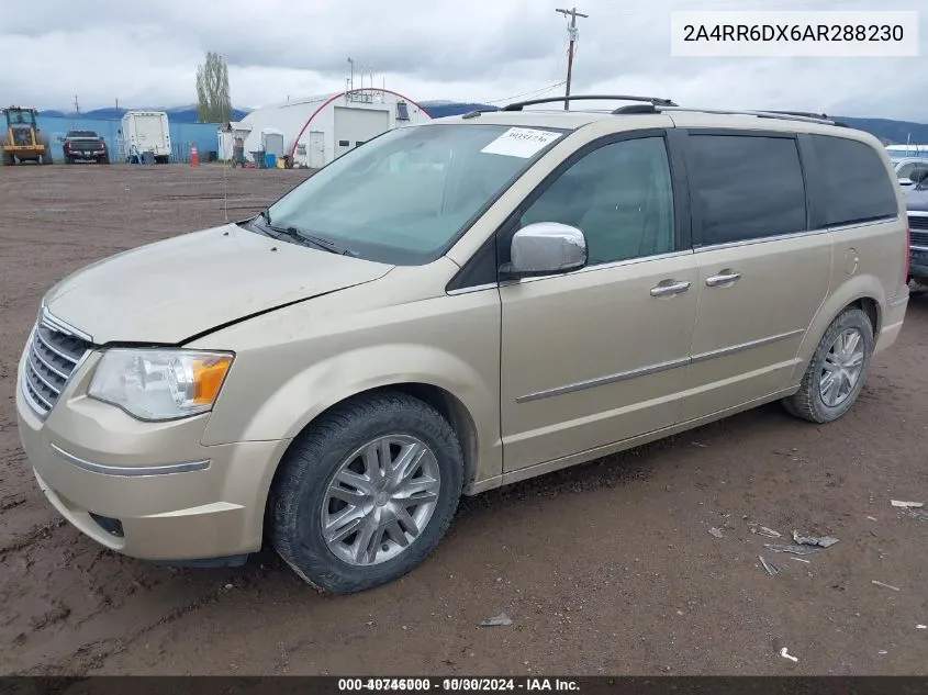 2010 Chrysler Town & Country Limited VIN: 2A4RR6DX6AR288230 Lot: 40746000