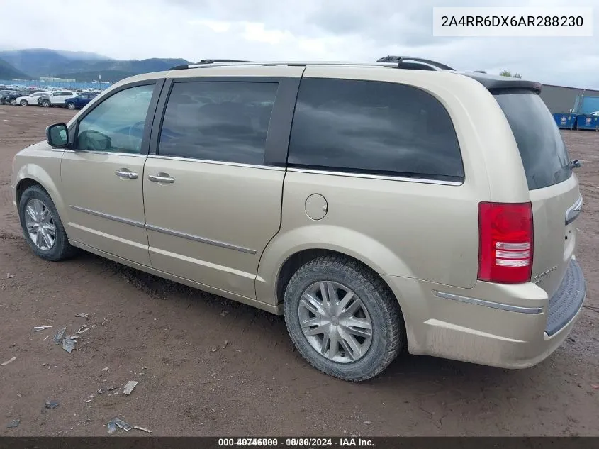 2010 Chrysler Town & Country Limited VIN: 2A4RR6DX6AR288230 Lot: 40746000