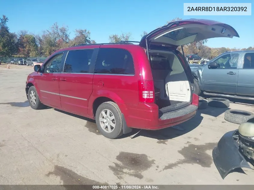 2010 Chrysler Town & Country Touring Plus VIN: 2A4RR8D18AR320392 Lot: 40817025