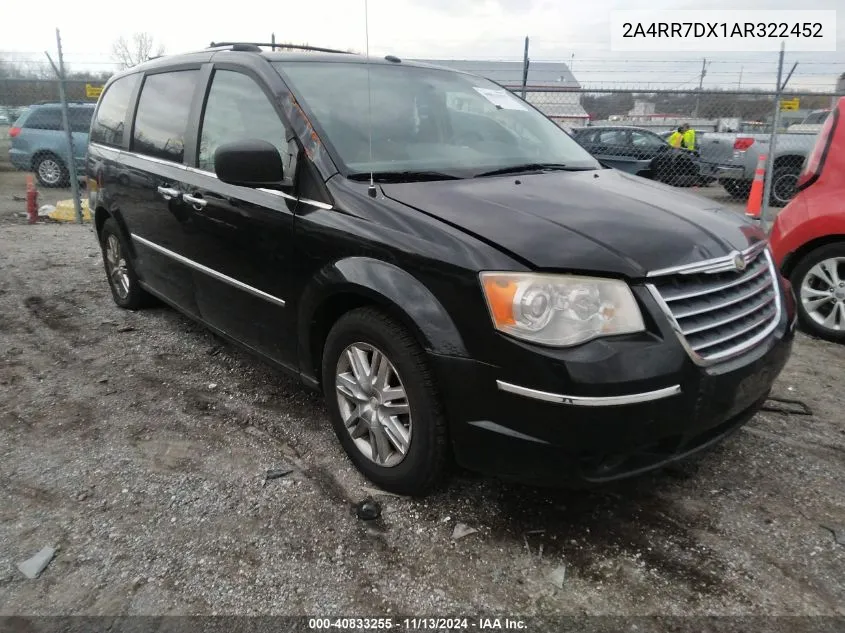 2010 Chrysler Town & Country New Limited VIN: 2A4RR7DX1AR322452 Lot: 40833255