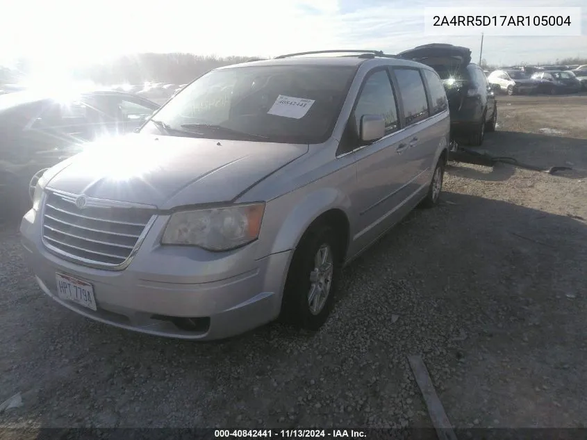 2010 Chrysler Town & Country Touring VIN: 2A4RR5D17AR105004 Lot: 40842441