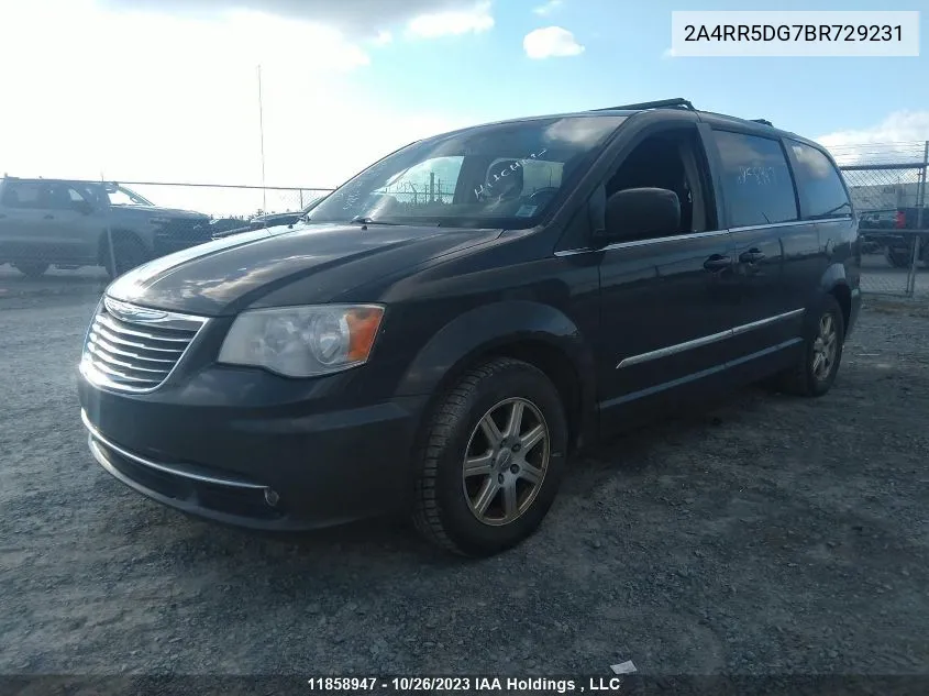 2011 Chrysler Town & Country Touring VIN: 2A4RR5DG7BR729231 Lot: 11858947