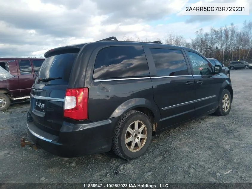 2011 Chrysler Town & Country Touring VIN: 2A4RR5DG7BR729231 Lot: 11858947