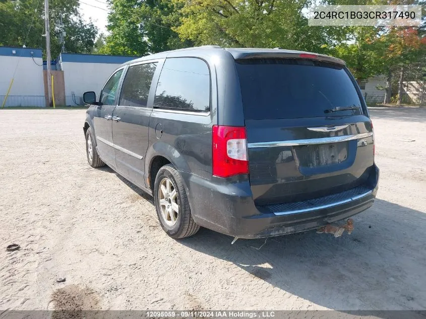 2012 Chrysler Town & Country Touring VIN: 2C4RC1BG3CR317490 Lot: 12095059