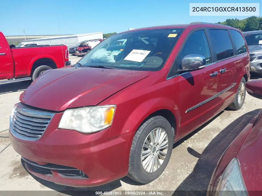 2012 Chrysler Town & Country Limited VIN: 2C4RC1GGXCR413500 Lot: 40267802