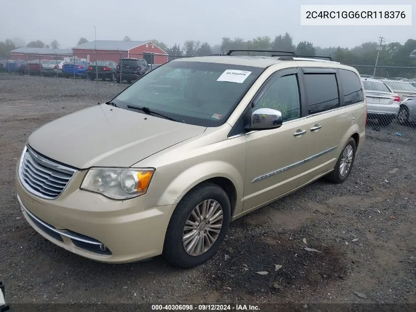 2012 Chrysler Town & Country Limited VIN: 2C4RC1GG6CR118376 Lot: 40306098