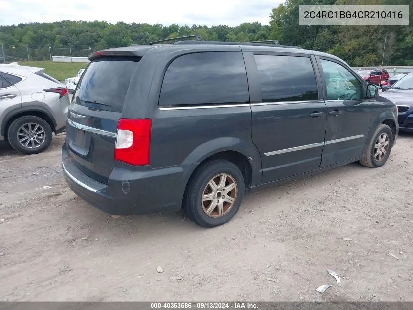 2012 Chrysler Town & Country Touring VIN: 2C4RC1BG4CR210416 Lot: 40353586