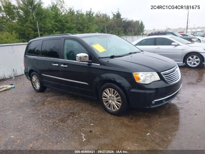 2012 Chrysler Town & Country Touring-L VIN: 2C4RC1CG4CR181675 Lot: 40400421