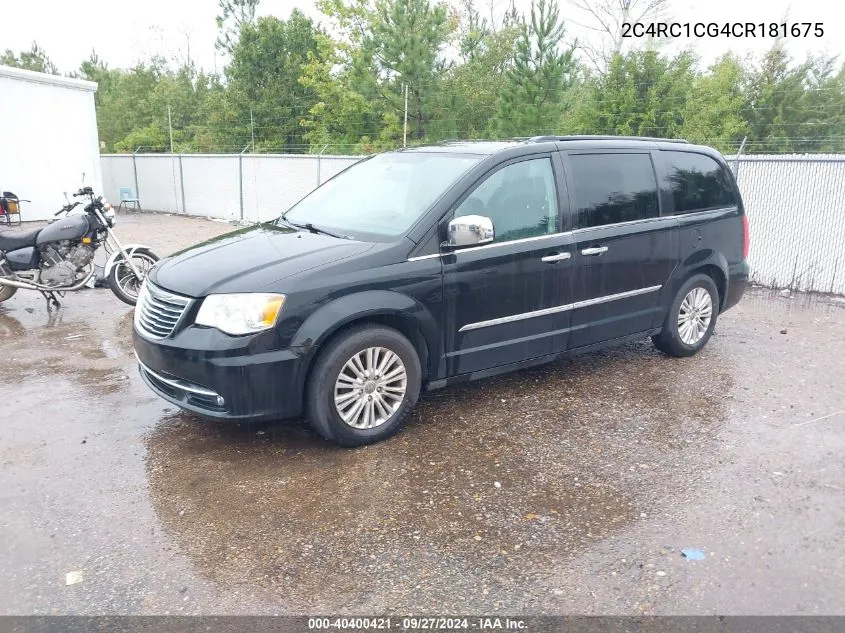 2012 Chrysler Town & Country Touring-L VIN: 2C4RC1CG4CR181675 Lot: 40400421