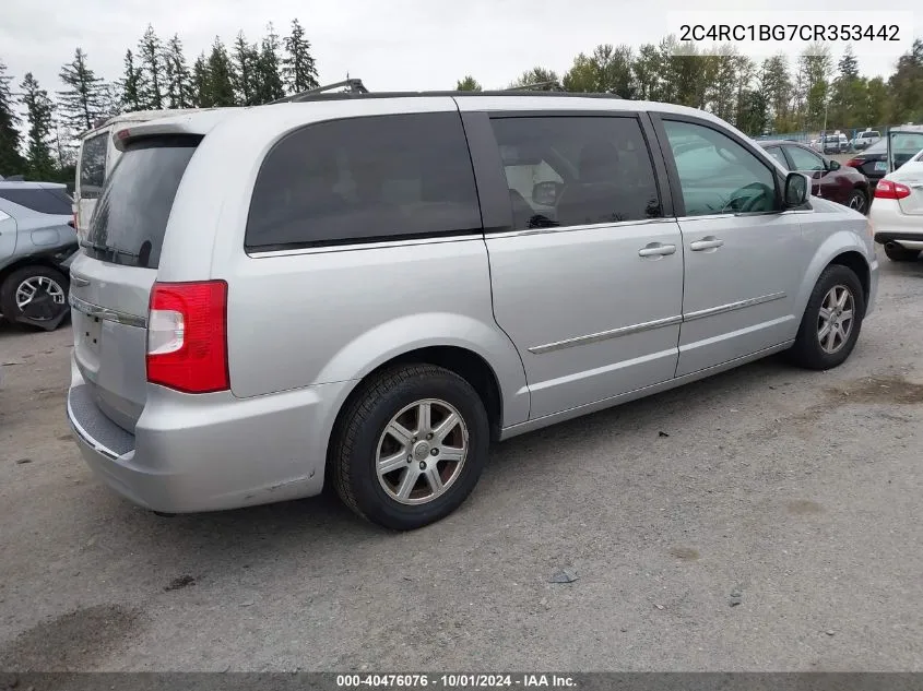 2012 Chrysler Town & Country Touring VIN: 2C4RC1BG7CR353442 Lot: 40476076