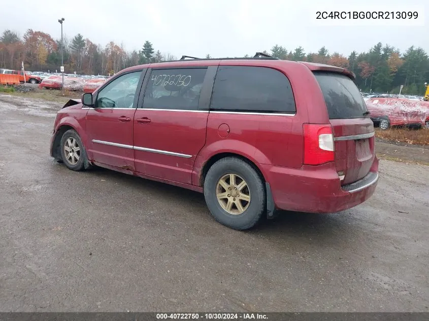 2012 Chrysler Town & Country Touring VIN: 2C4RC1BG0CR213099 Lot: 40722750