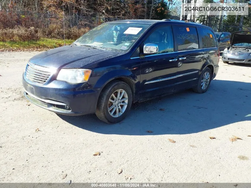 2012 Chrysler Town & Country Limited VIN: 2C4RC1GG6CR303611 Lot: 40803648