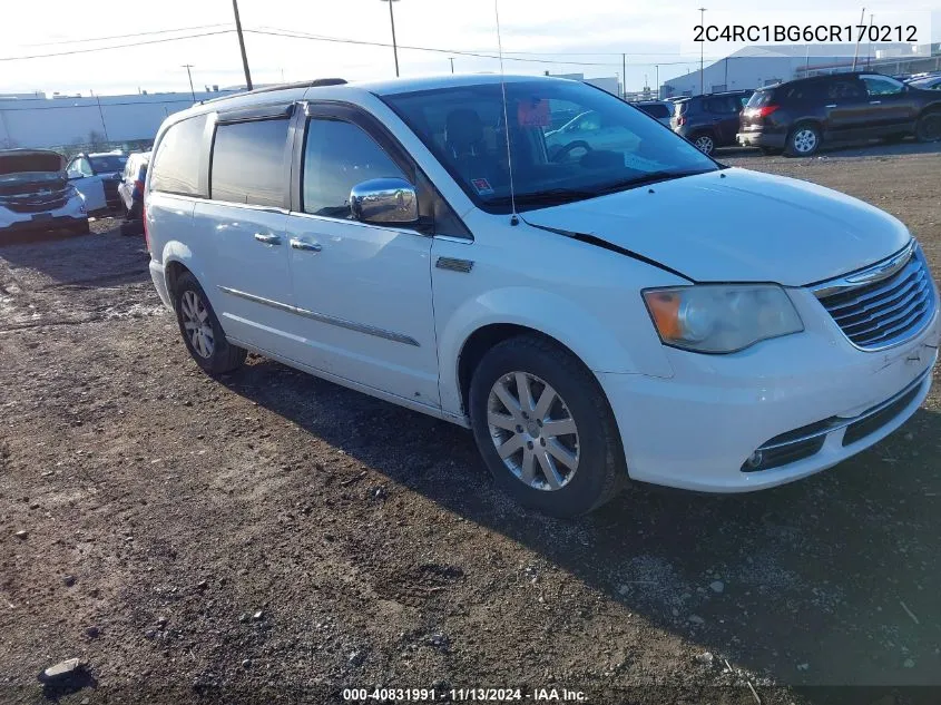 2012 Chrysler Town & Country Touring VIN: 2C4RC1BG6CR170212 Lot: 40831991