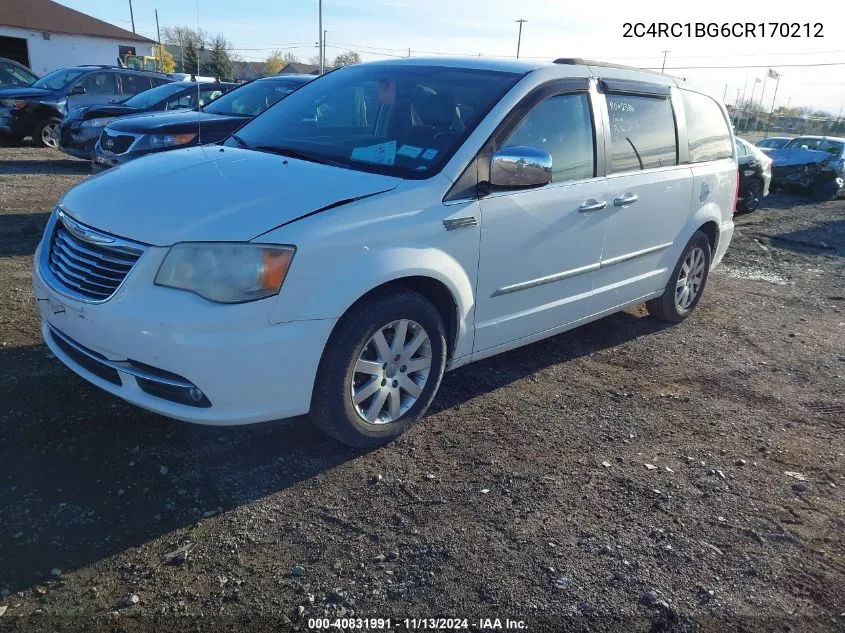 2012 Chrysler Town & Country Touring VIN: 2C4RC1BG6CR170212 Lot: 40831991