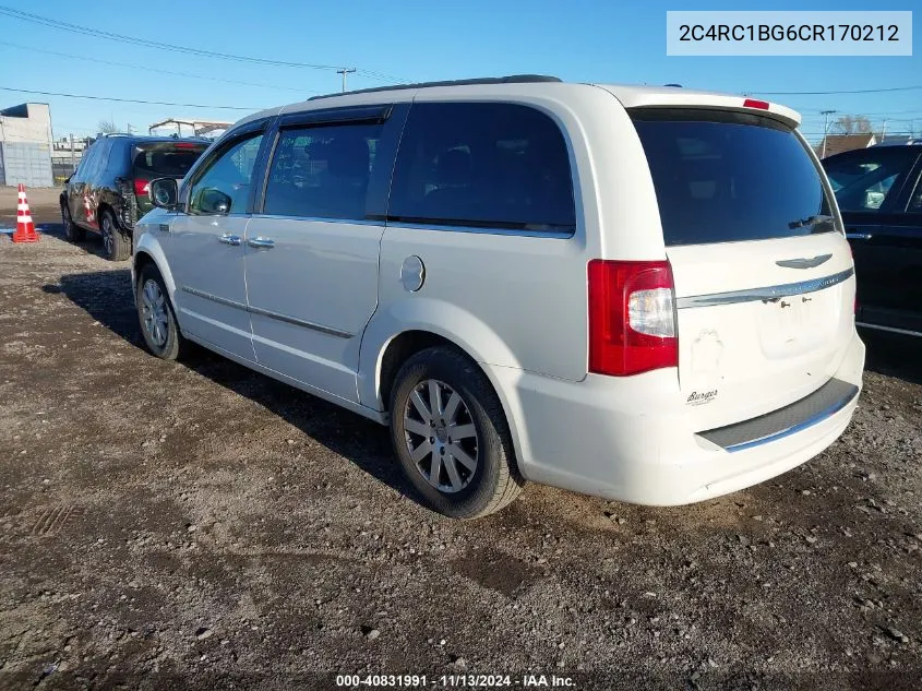 2012 Chrysler Town & Country Touring VIN: 2C4RC1BG6CR170212 Lot: 40831991