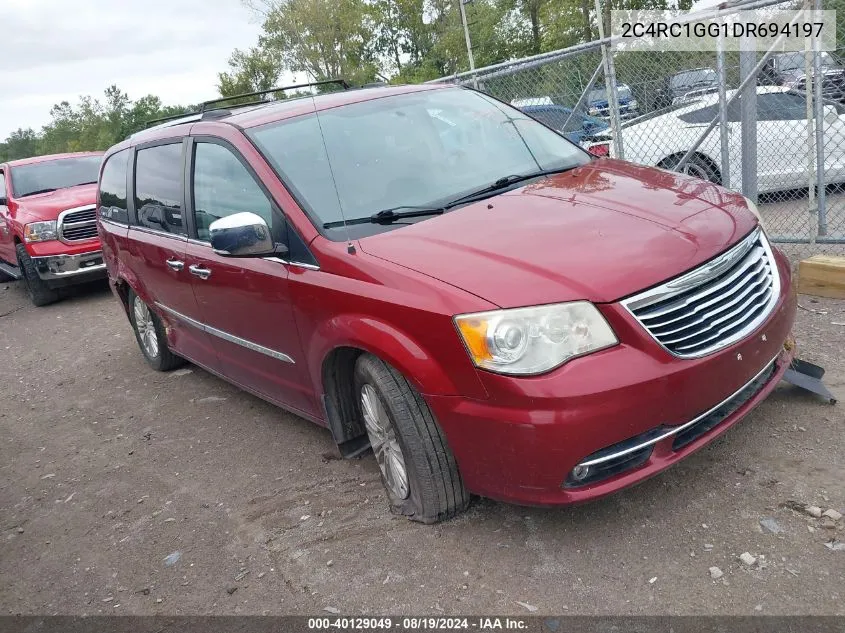 2013 Chrysler Town & Country Limited VIN: 2C4RC1GG1DR694197 Lot: 40129049