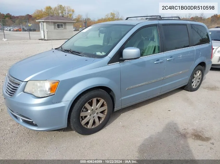 2013 Chrysler Town & Country Touring VIN: 2C4RC1BG0DR510598 Lot: 40634089