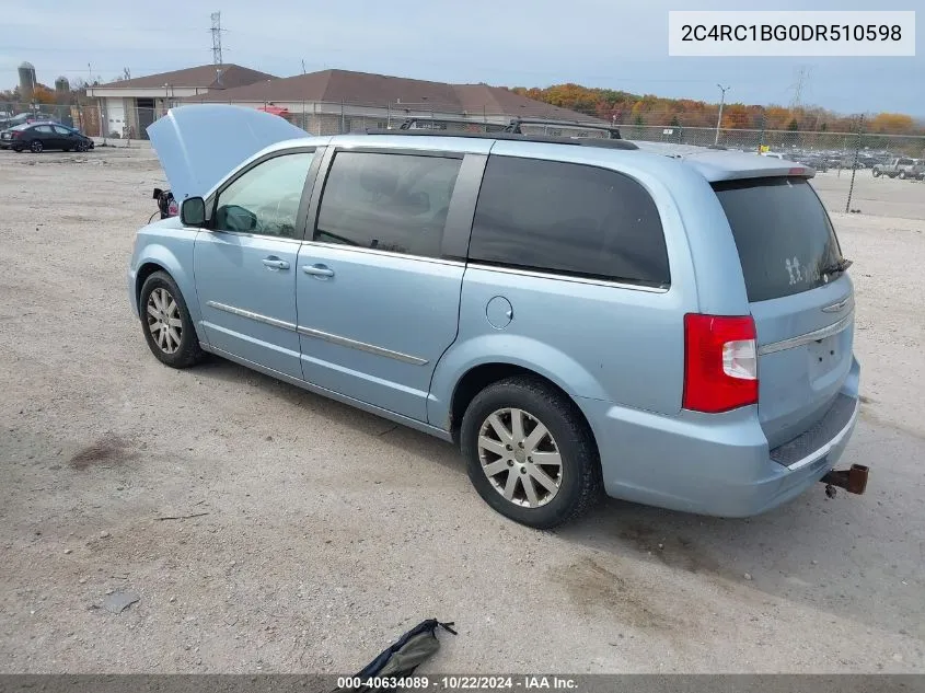 2013 Chrysler Town & Country Touring VIN: 2C4RC1BG0DR510598 Lot: 40634089