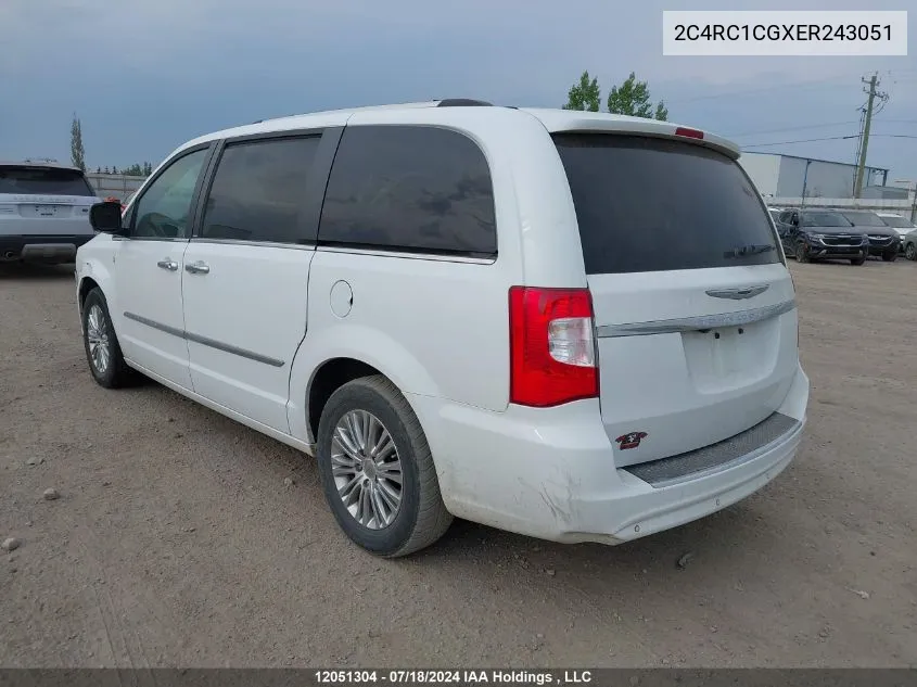 2014 Chrysler Town & Country Touring L VIN: 2C4RC1CGXER243051 Lot: 12051304