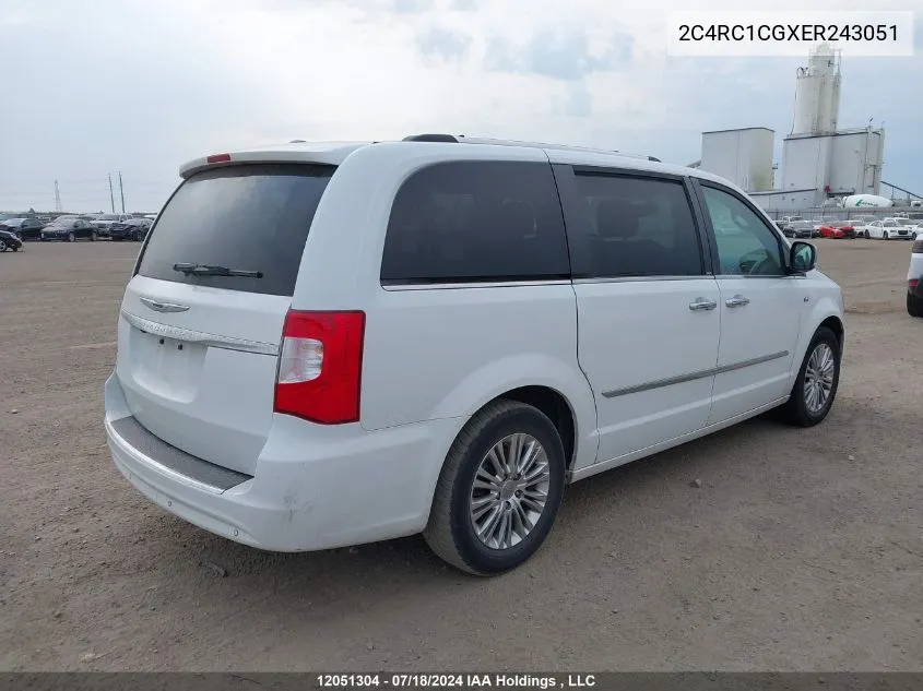 2014 Chrysler Town & Country Touring L VIN: 2C4RC1CGXER243051 Lot: 12051304