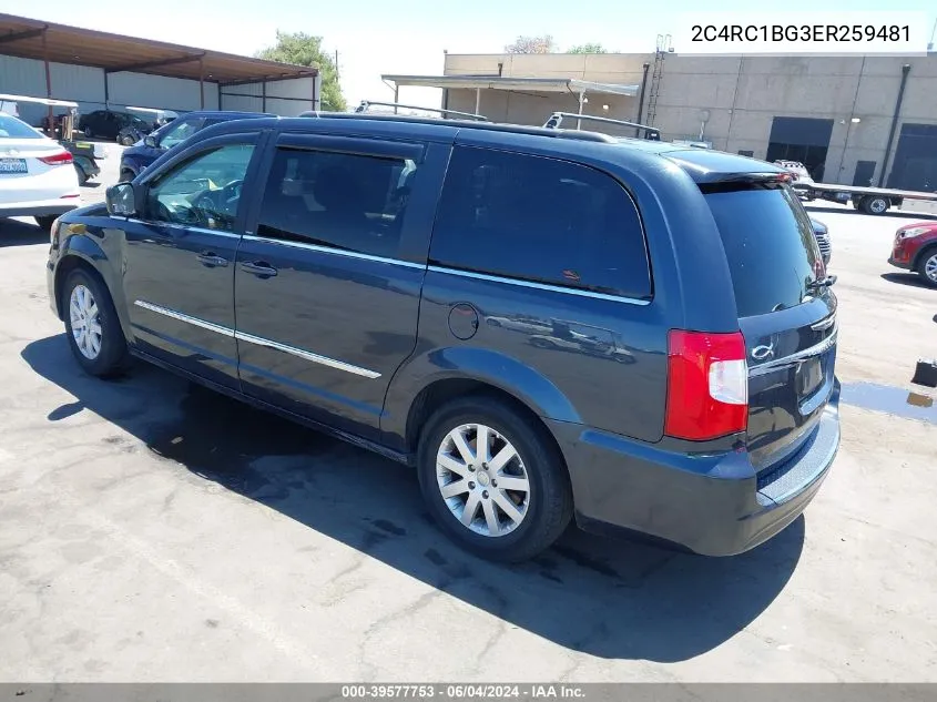 2014 Chrysler Town & Country Touring VIN: 2C4RC1BG3ER259481 Lot: 39577753