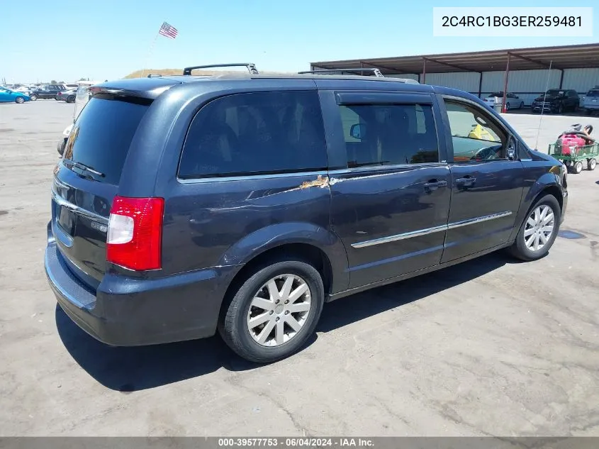 2014 Chrysler Town & Country Touring VIN: 2C4RC1BG3ER259481 Lot: 39577753