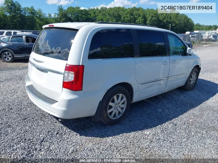 2014 Chrysler Town & Country Touring VIN: 2C4RC1BG7ER189404 Lot: 39750013