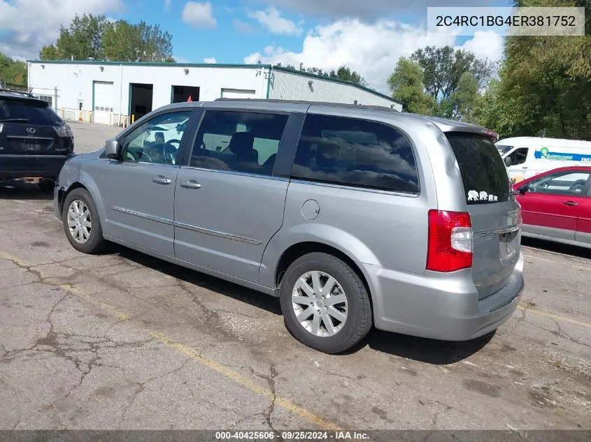 2014 Chrysler Town & Country Touring VIN: 2C4RC1BG4ER381752 Lot: 40425606