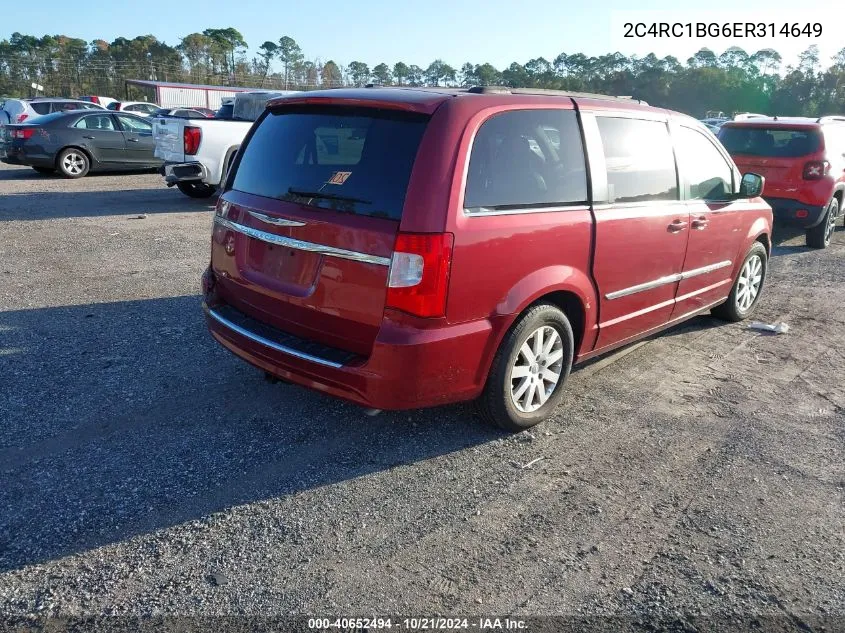 2014 Chrysler Town & Country Touring VIN: 2C4RC1BG6ER314649 Lot: 40652494