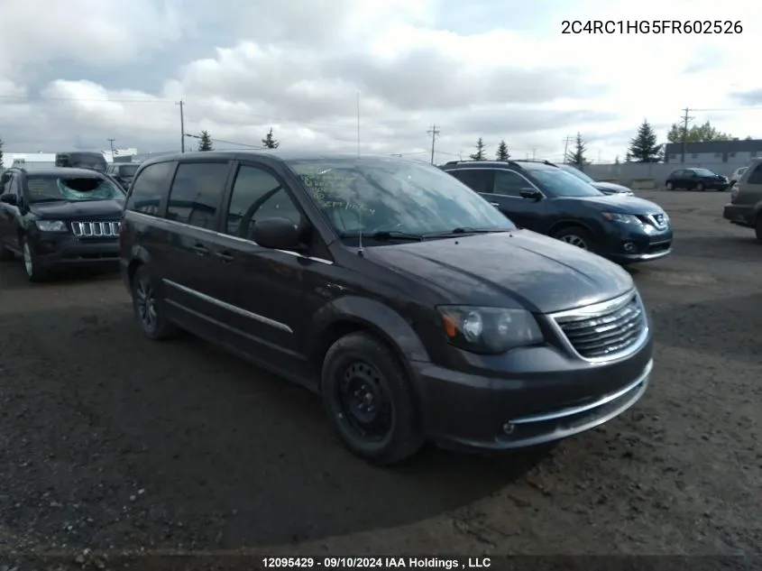 2015 Chrysler Town & Country S VIN: 2C4RC1HG5FR602526 Lot: 12095429