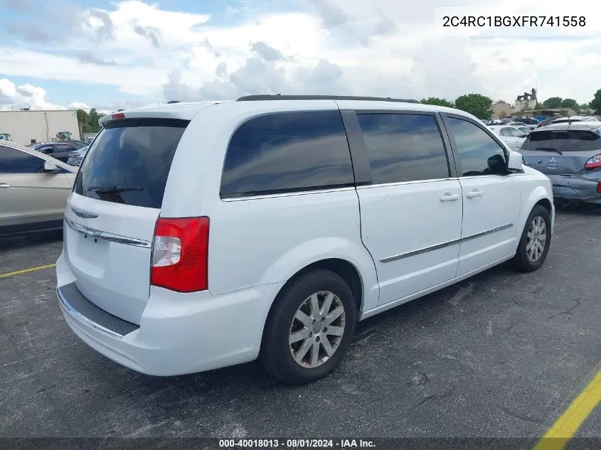 2C4RC1BGXFR741558 2015 Chrysler Town & Country Touring