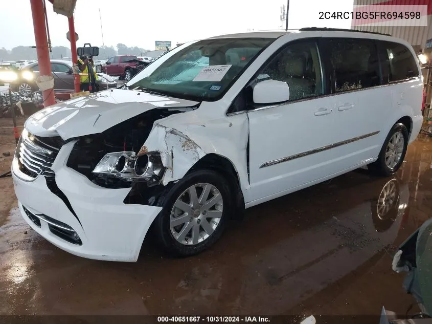 2015 Chrysler Town & Country Touring VIN: 2C4RC1BG5FR694598 Lot: 40651667